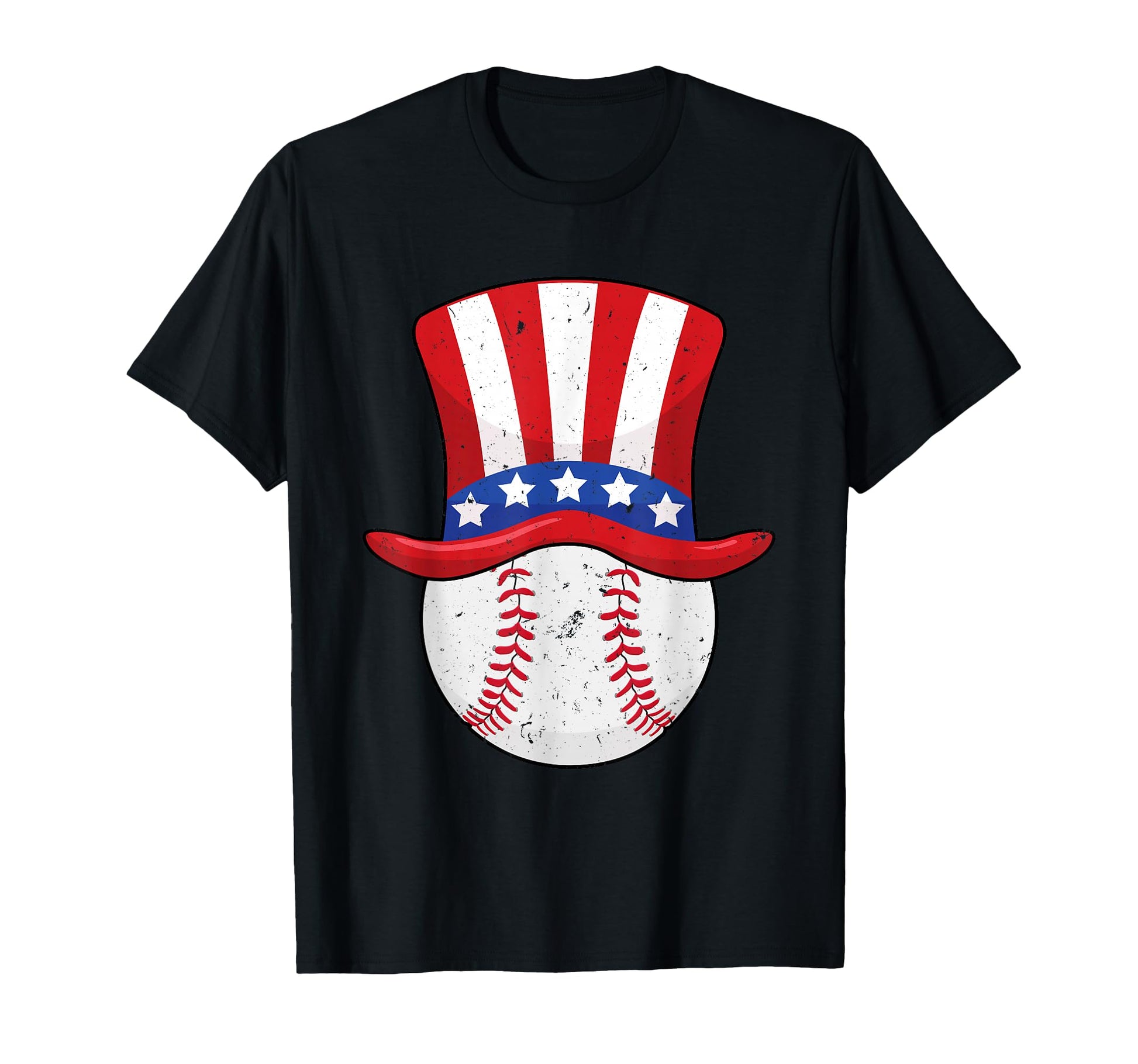 Baseball Uncle Sam 4Th July T-Shirt - Aesthetic Graphic for Adults - T-Shirt, Sweatshirt, Hoodie
