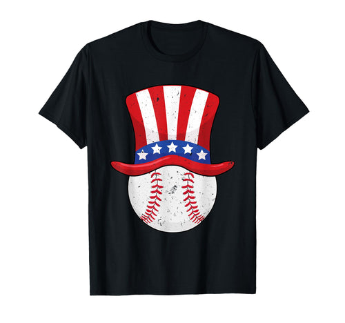 Baseball Uncle Sam 4Th July T-Shirt - Aesthetic Graphic for Adults - T-Shirt, Sweatshirt, Hoodie