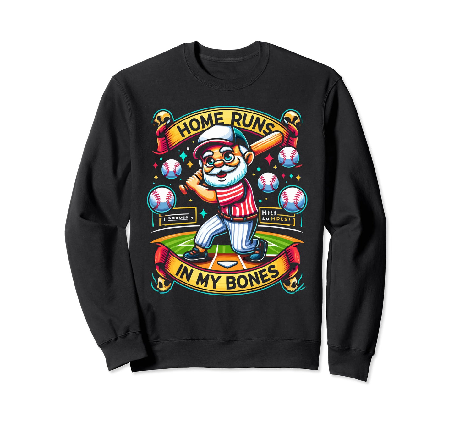 Baseball Grandpa Grandfather Sweatshirt - Casual Everyday Wear Unisex - T-Shirt, Sweatshirt, Hoodie