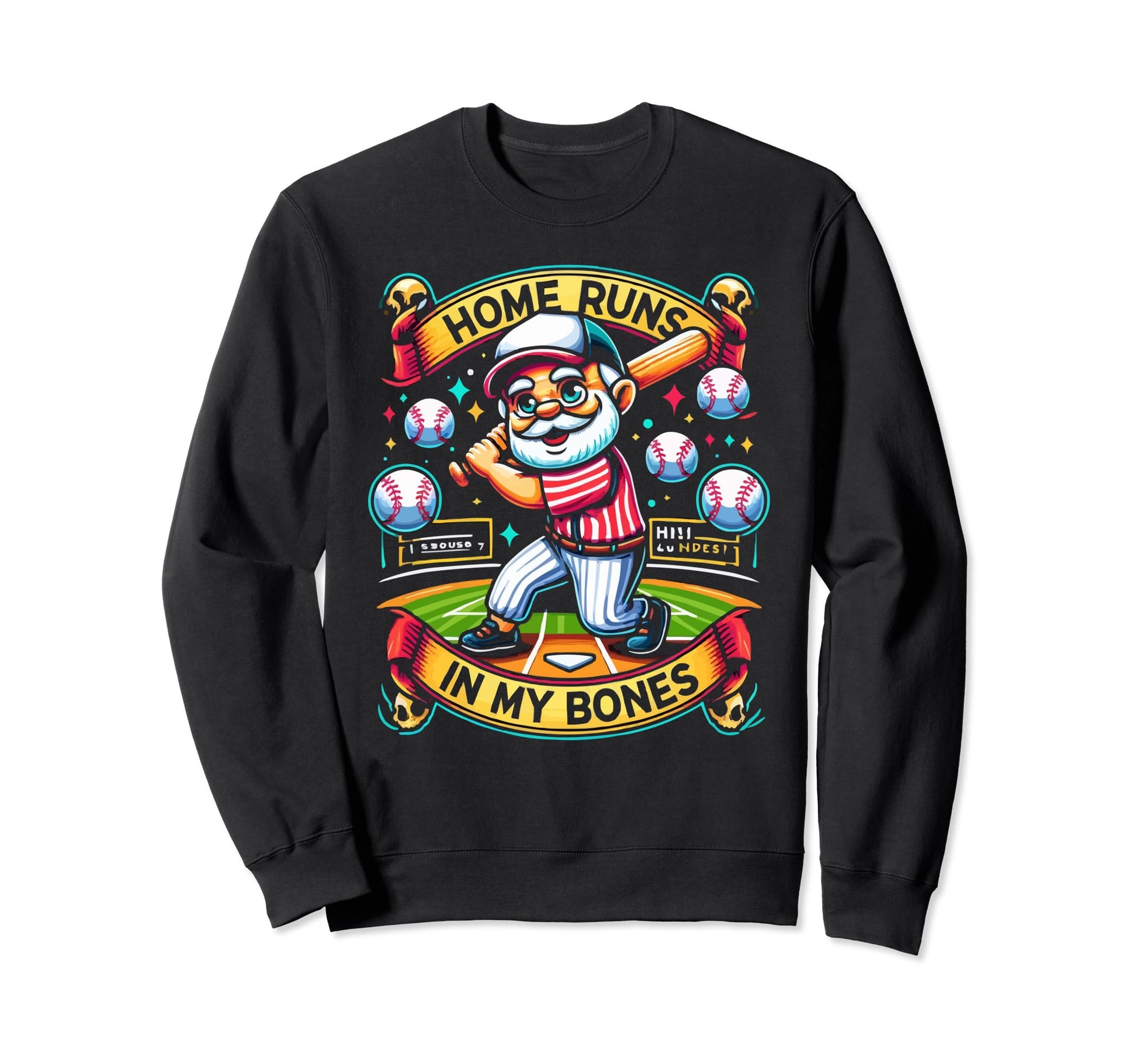 Baseball Grandpa Grandfather Sweatshirt - Casual Everyday Wear Unisex - T-Shirt, Sweatshirt, Hoodie