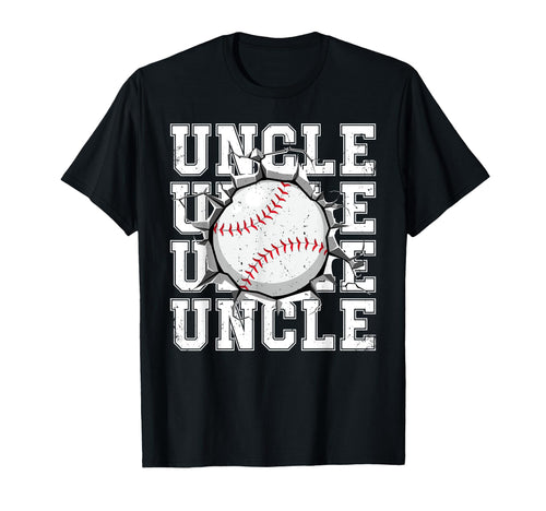 Baseball Uncle Cracked Wall Family T-Shirt - Minimalist Print Unisex - T-Shirt, Sweatshirt, Hoodie