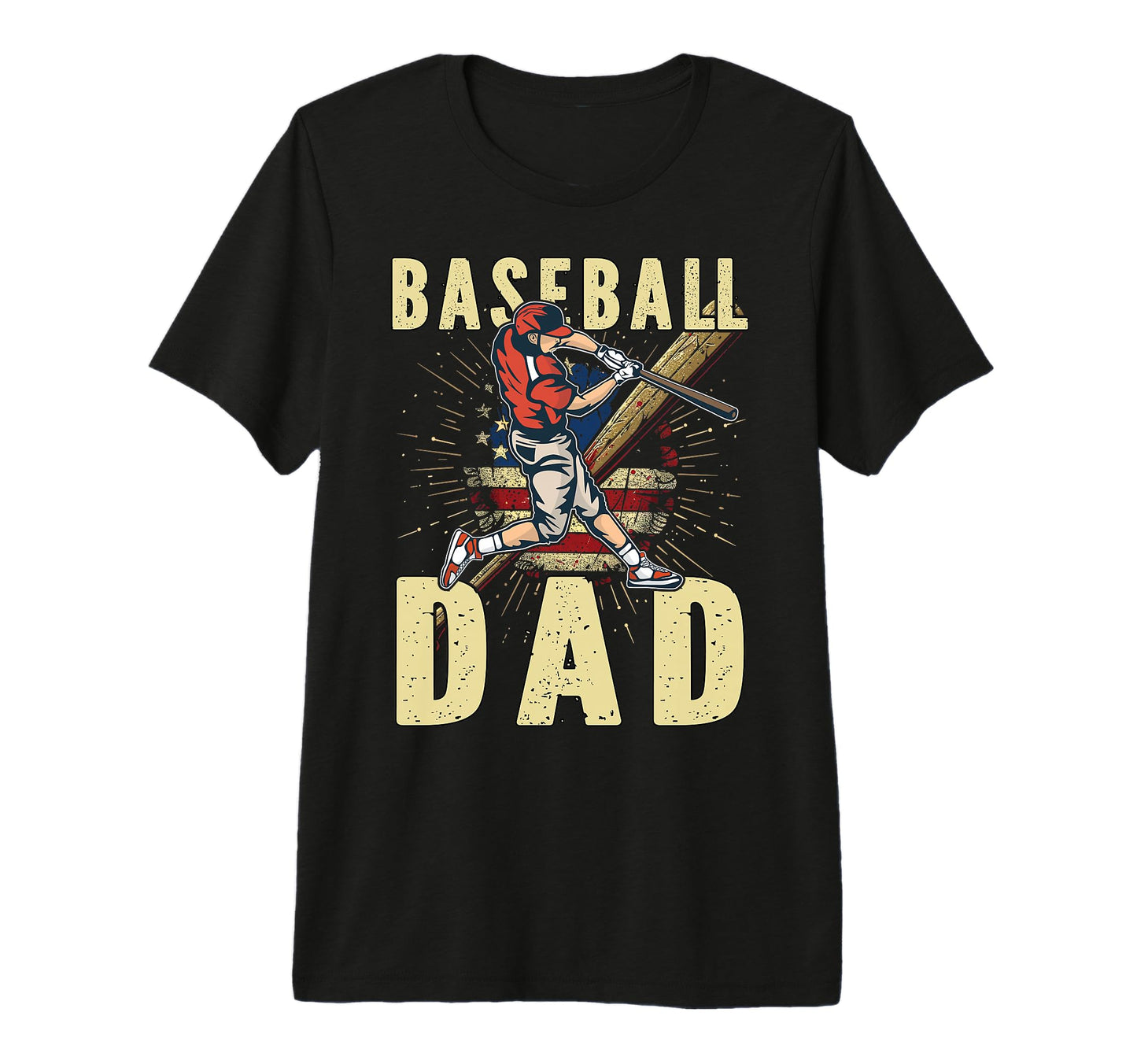 Baseball Dad Fathers Day Love Daddy T-Shirt - Aesthetic Graphic Men Women - T-Shirt, Sweatshirt, Hoodie