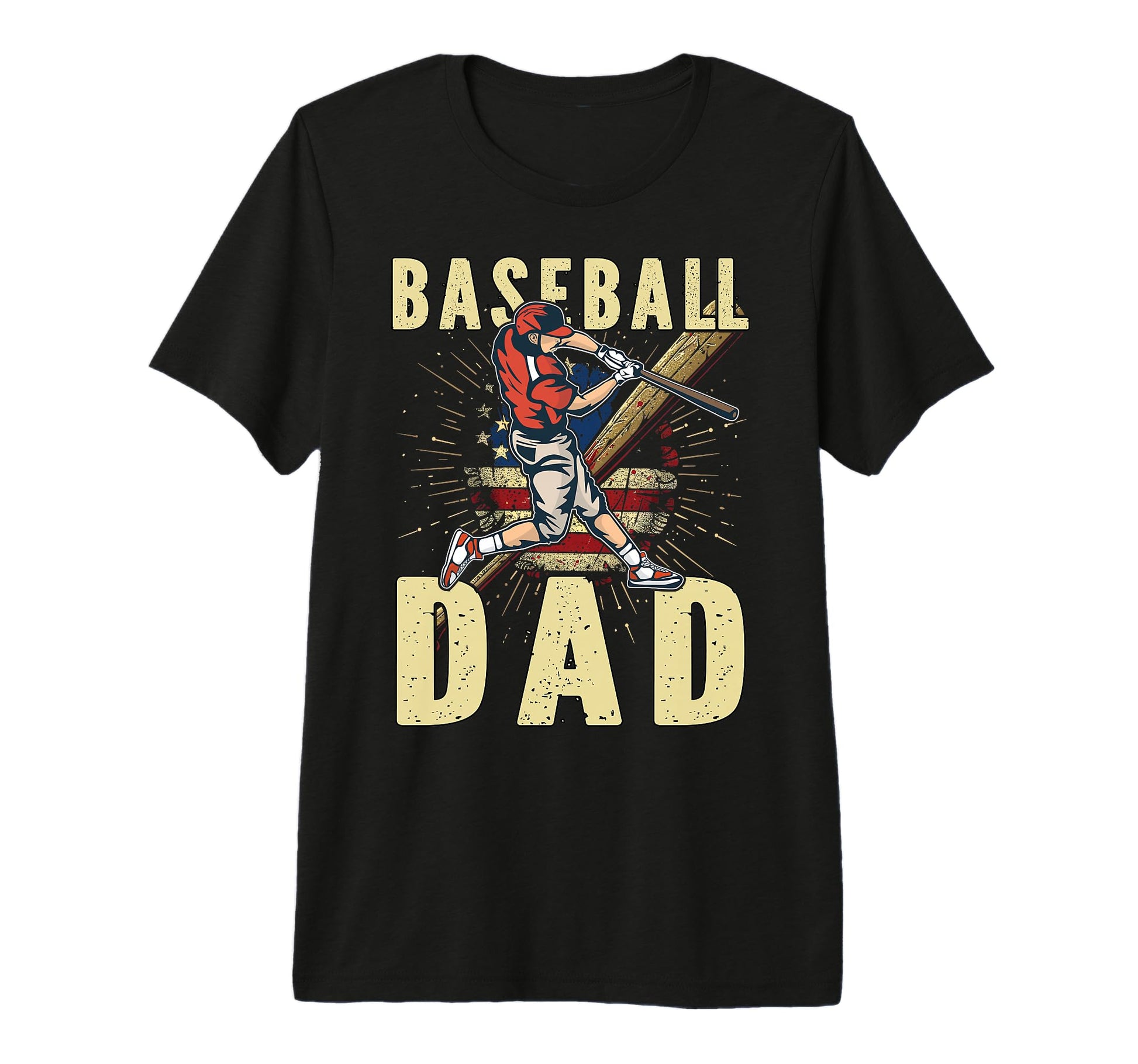 Baseball Dad Fathers Day Love Daddy T-Shirt - Aesthetic Graphic Men Women - T-Shirt, Sweatshirt, Hoodie