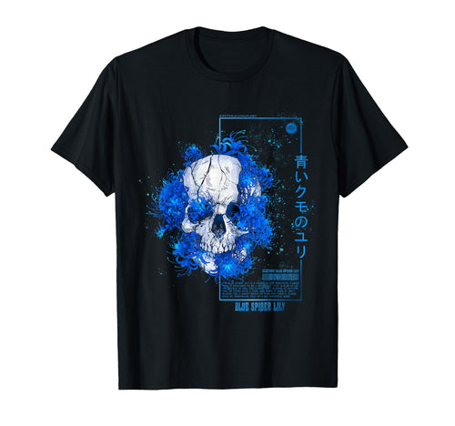 Spider Lily Bulbs Vaporwave Skull T-Shirt - Unique Graphic for Adults - T-Shirt, Sweatshirt, Hoodie