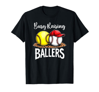 Joyful Busy Raising Ballers Ballplayer T-Shirt - Trendy Graphic Men Women - T-Shirt, Sweatshirt, Hoodie