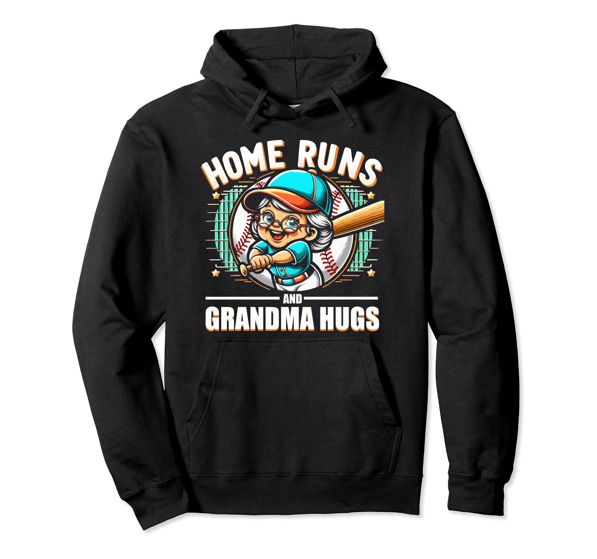 Baseball Grandma Grandmother Granny Hoodie - Fun Novelty Design Men Women - T-Shirt, Sweatshirt, Hoodie