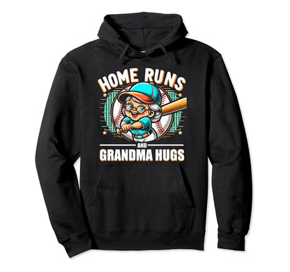 Baseball Grandma Grandmother Granny Hoodie - Fun Novelty Design Men Women - T-Shirt, Sweatshirt, Hoodie