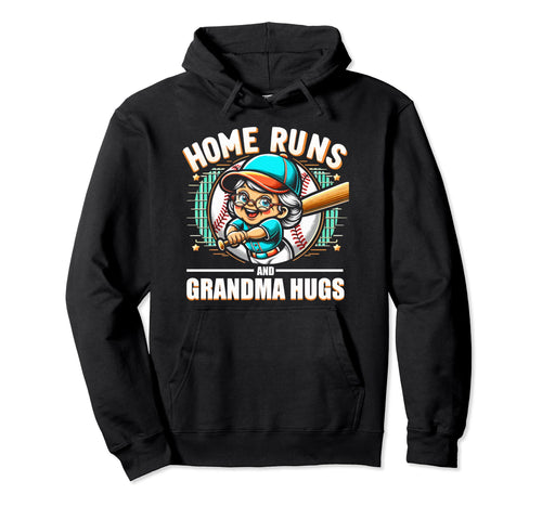 Baseball Grandma Grandmother Granny Hoodie - Fun Novelty Design Men Women - T-Shirt, Sweatshirt, Hoodie