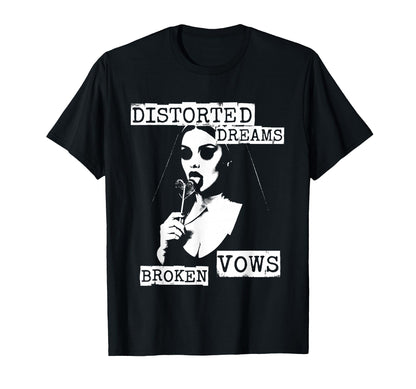 Punk Goth Nun 90S Grunge Distressed T-Shirt - Streetwear Style for Adults - T-Shirt, Sweatshirt, Hoodie