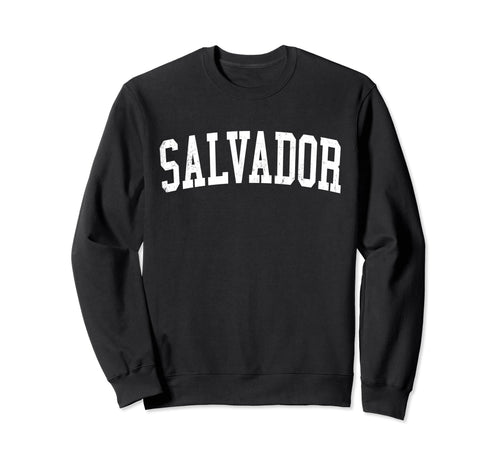 Salvador Brazil Distressed White Varsity Sweatshirt - Graphic Print Unisex - T-Shirt, Sweatshirt, Hoodie