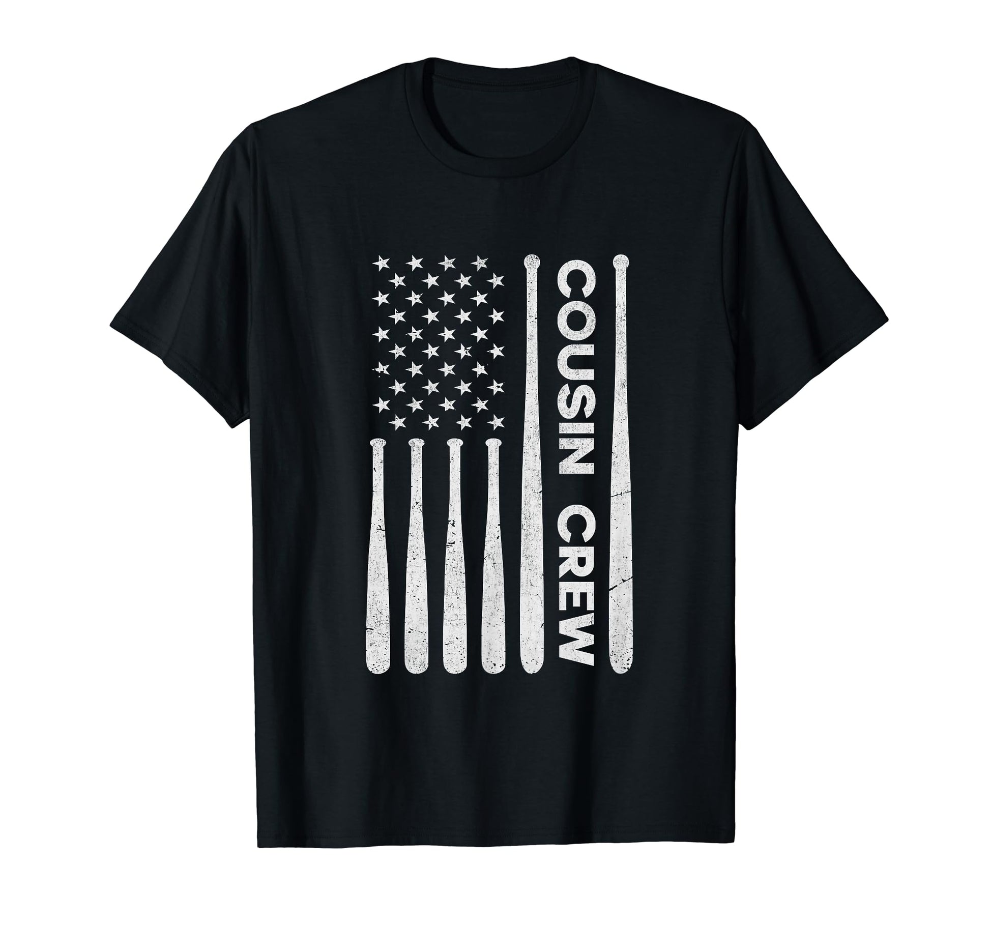 Baseball Cousin Crew Usa Flag T-Shirt - Minimalist Print for Adults - T-Shirt, Sweatshirt, Hoodie