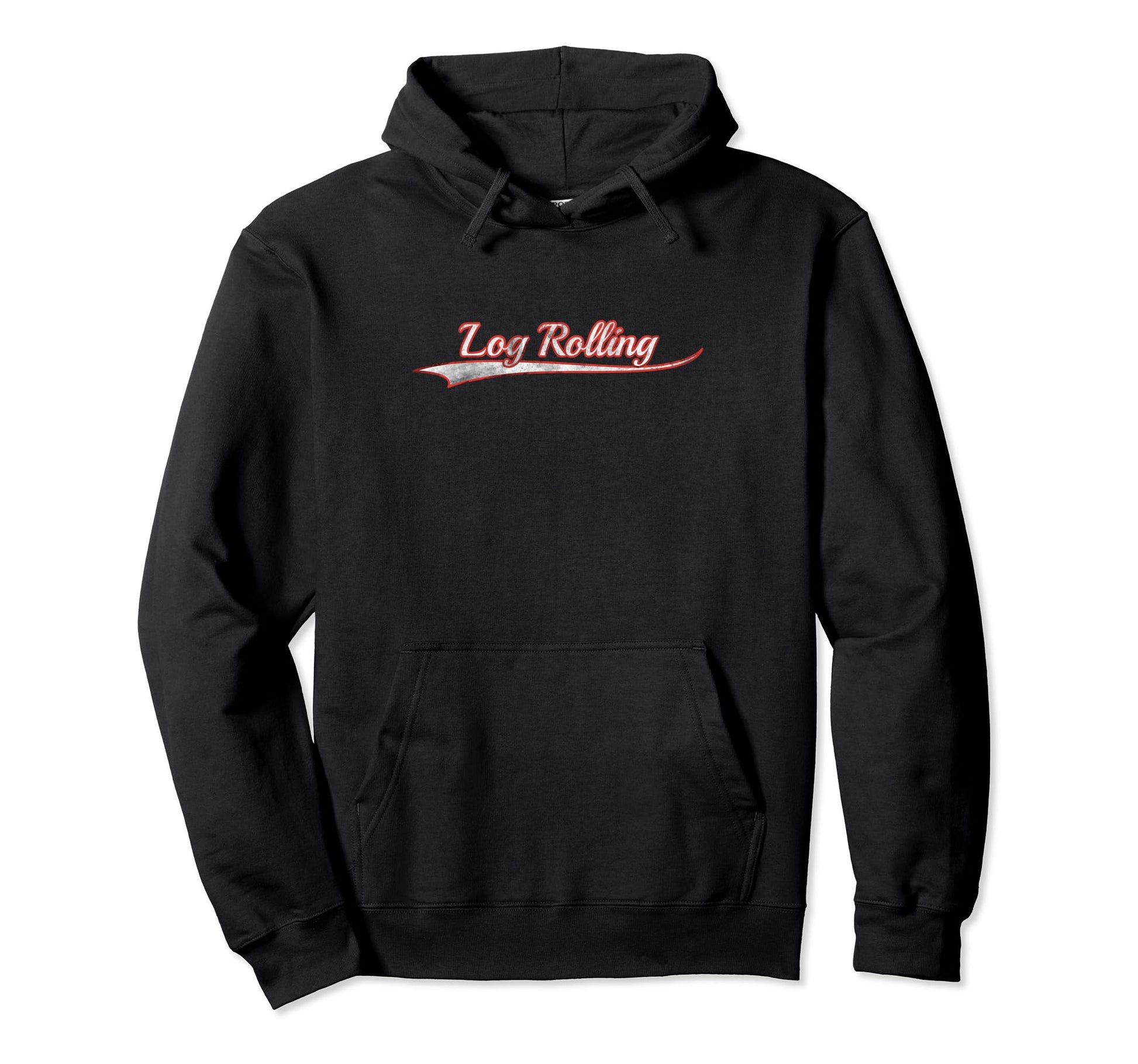 Log Rolling Varsity Distressed Hoodie - Aesthetic Graphic for Adults - T-Shirt, Sweatshirt, Hoodie