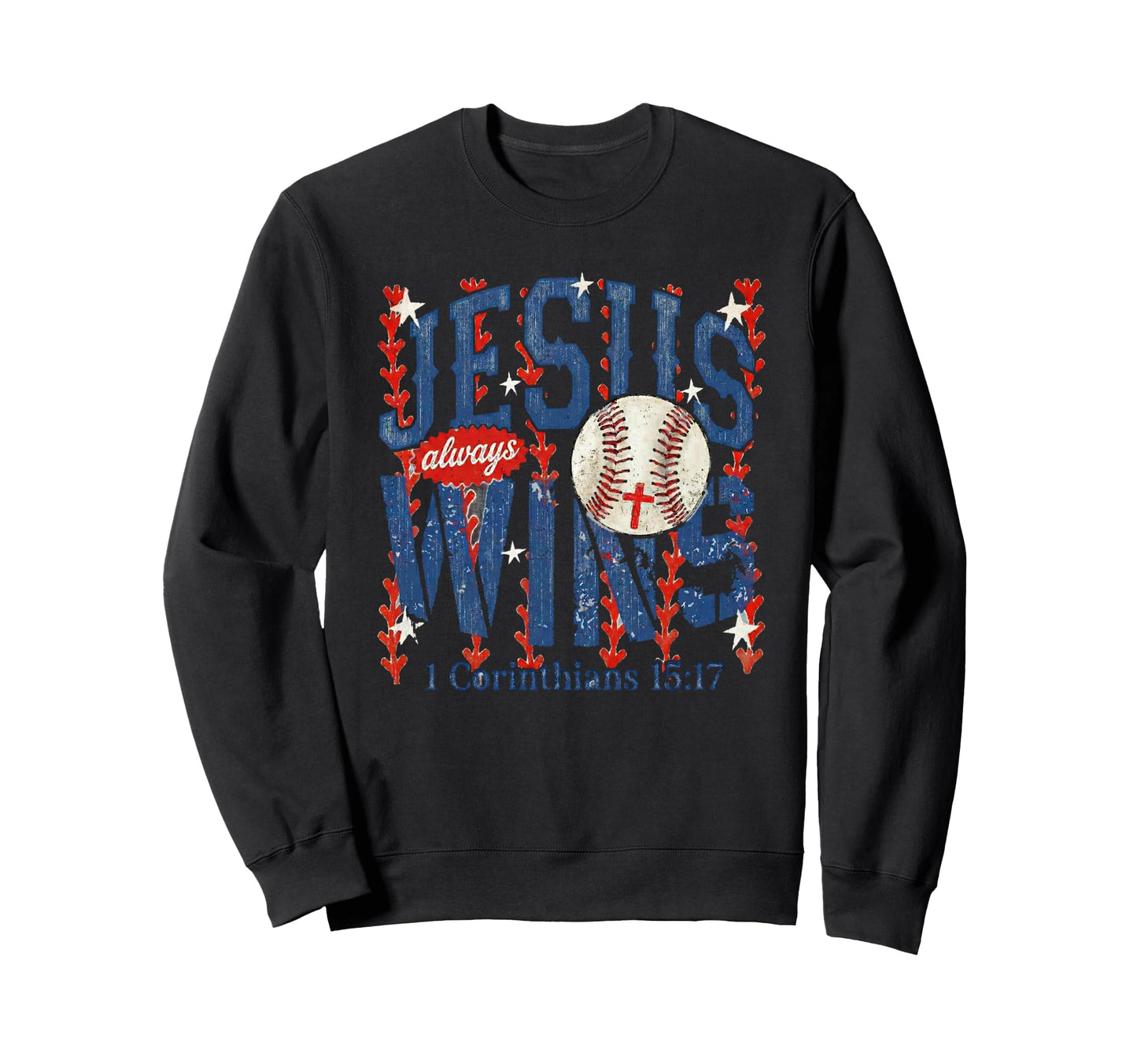 Boho Jesus Always Wins Christian Sweatshirt - Minimalist Print Men Women - T-Shirt, Sweatshirt, Hoodie
