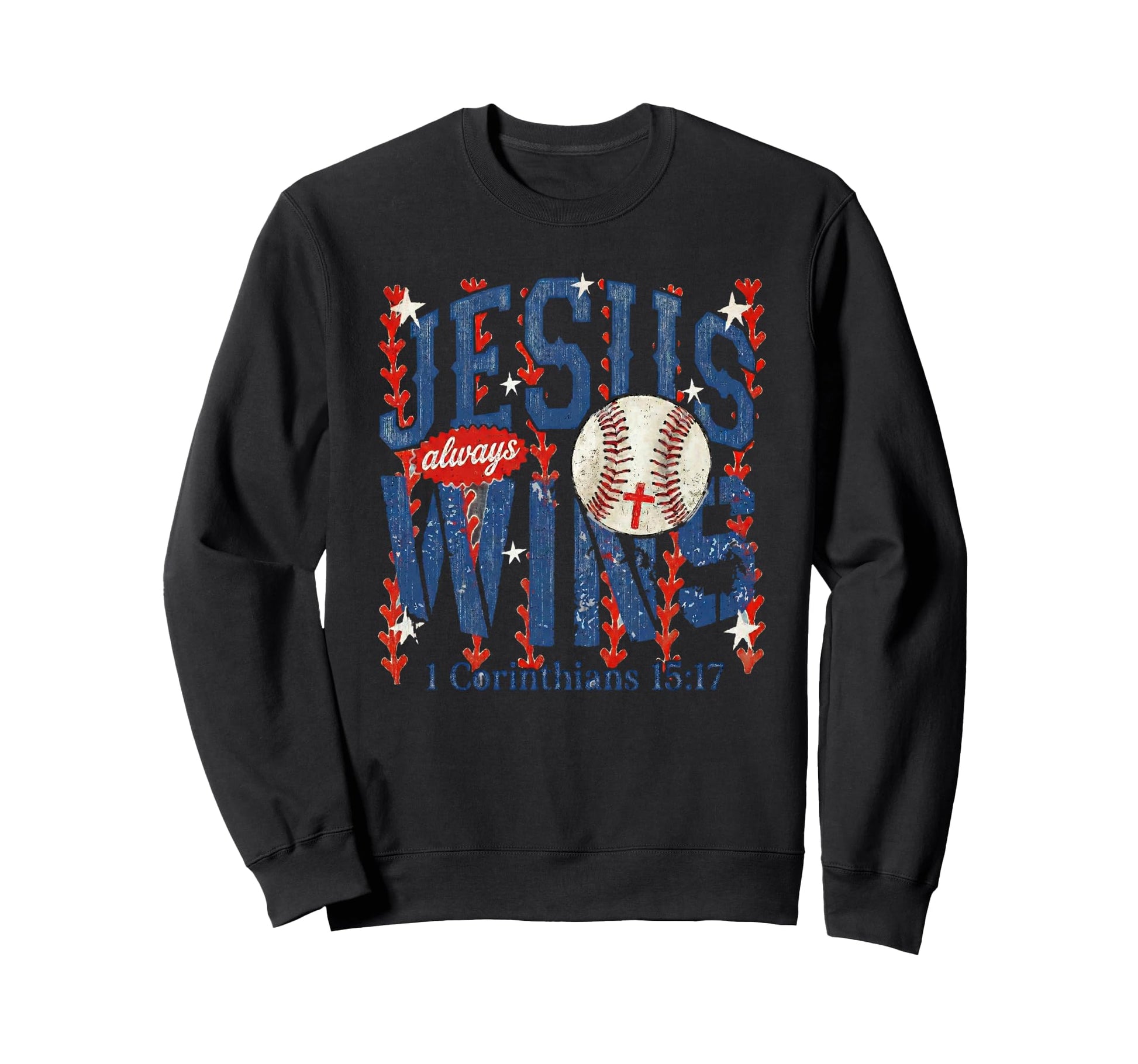 Boho Jesus Always Wins Christian Sweatshirt - Minimalist Print Men Women - T-Shirt, Sweatshirt, Hoodie