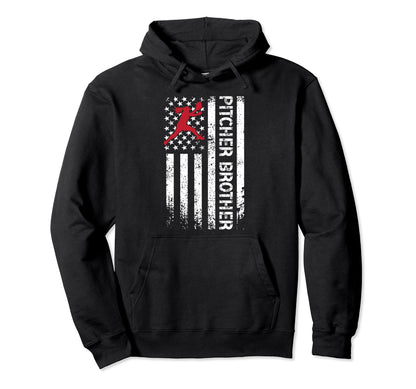 Baseball Pitcher Brother Baseball Hoodie - Unique Graphic for Adults - T-Shirt, Sweatshirt, Hoodie