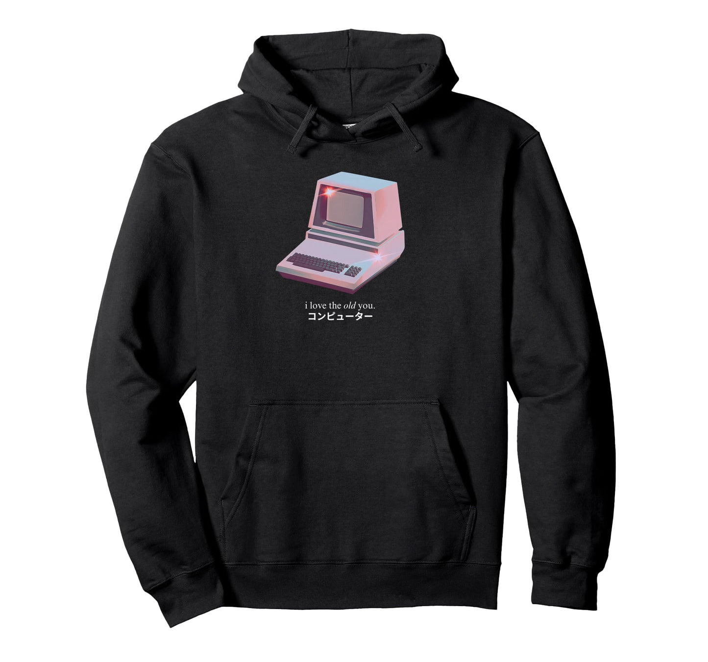 Vaporwave Aesthetic Old Computer Hoodie - Casual Everyday Wear Unisex - T-Shirt, Sweatshirt, Hoodie