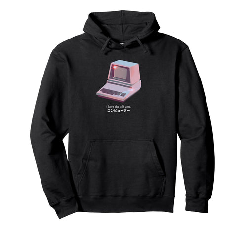 Vaporwave Aesthetic Old Computer Hoodie - Casual Everyday Wear Unisex - T-Shirt, Sweatshirt, Hoodie