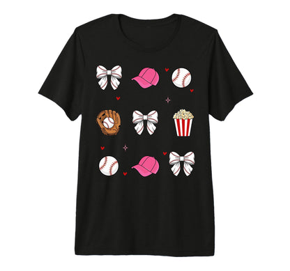Baseball Sister Coquette Bow Tri Blend T-Shirt - Minimalist Print Men Women - T-Shirt, Sweatshirt, Hoodie