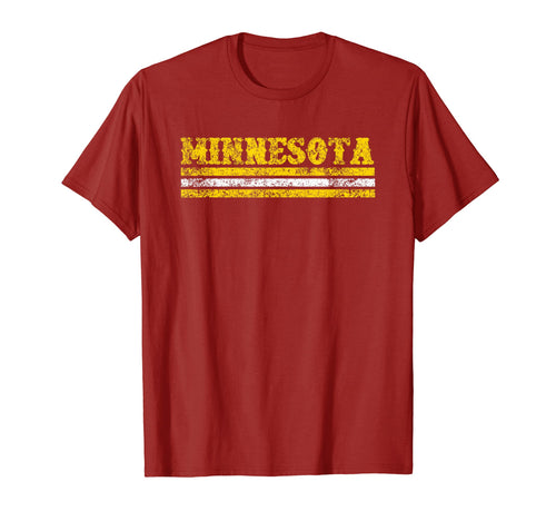 Minnesota Weathered Stripe T-Shirt - Fun Novelty Design for Adults - T-Shirt, Sweatshirt, Hoodie
