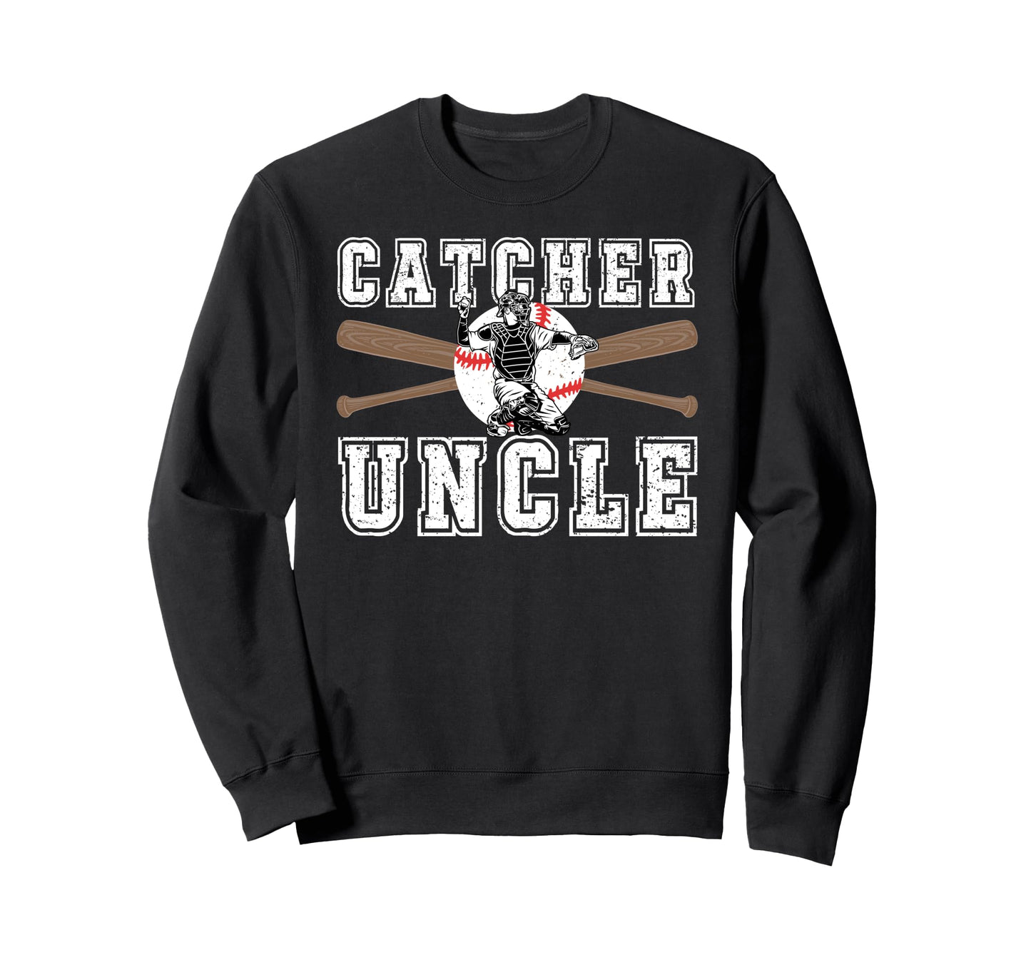 Baseball Catcher Uncle Baseball Sweatshirt - Custom Art Print for Adults - T-Shirt, Sweatshirt, Hoodie