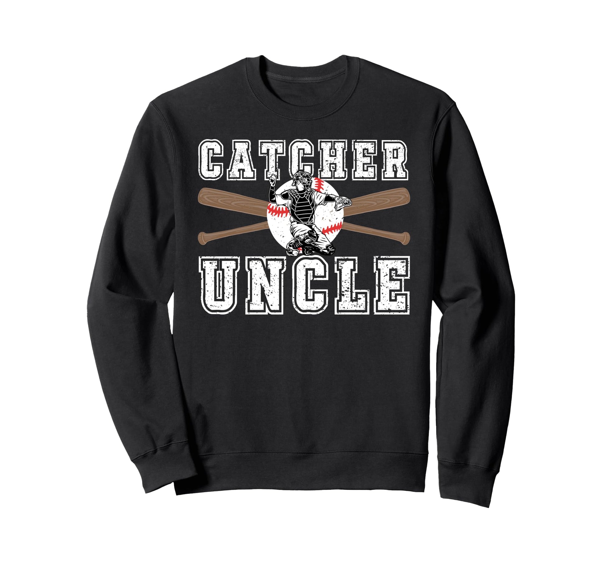 Baseball Catcher Uncle Baseball Sweatshirt - Custom Art Print for Adults - T-Shirt, Sweatshirt, Hoodie