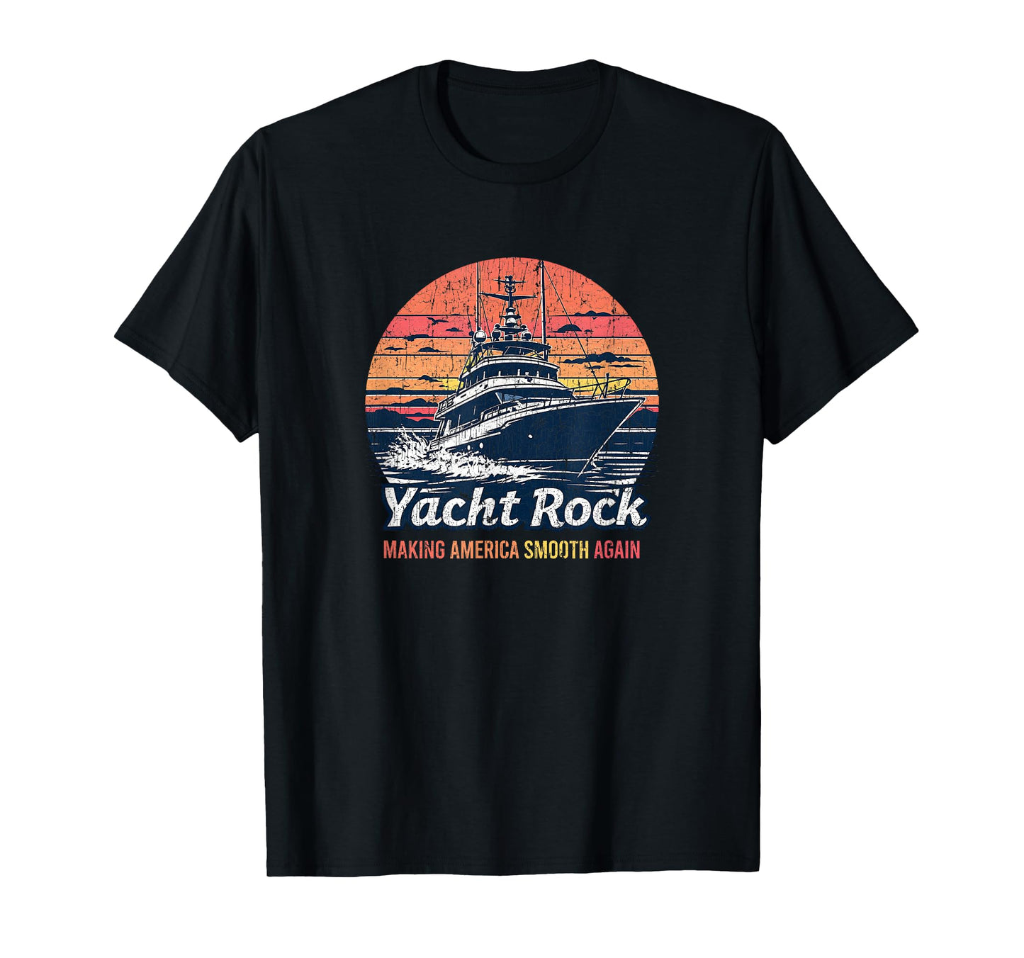 Yacht Rock Party Boat Drinking Faded T-Shirt - Streetwear Style for Adults - T-Shirt, Sweatshirt, Hoodie