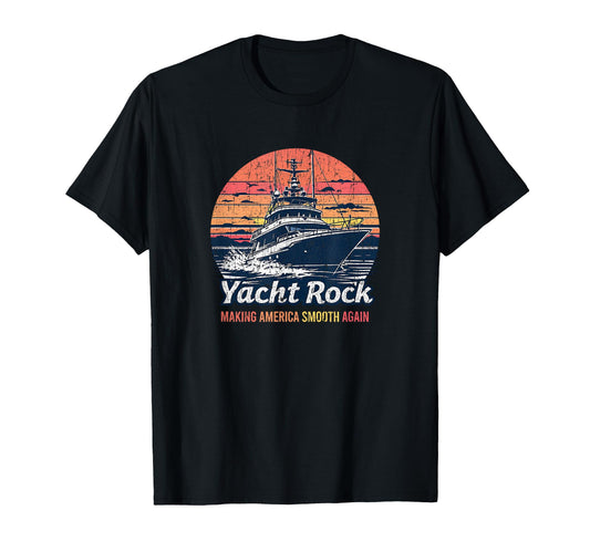 Yacht Rock Party Boat Drinking Faded T-Shirt - Streetwear Style for Adults - T-Shirt, Sweatshirt, Hoodie