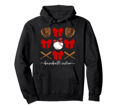 Baseball Sister Coquette Sister Hoodie - Fun Novelty Design Unisex - T-Shirt, Sweatshirt, Hoodie