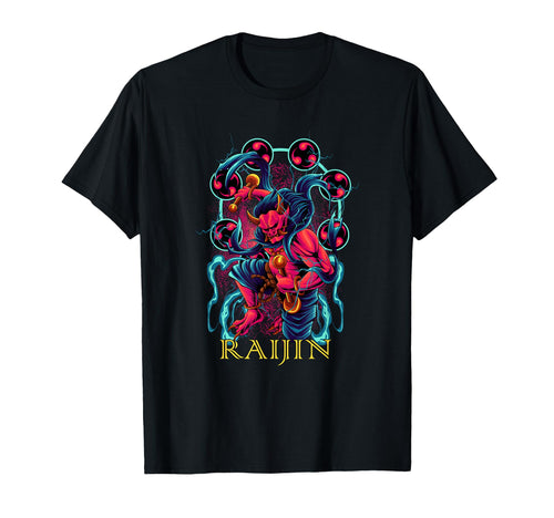 Raijin Oni Demon Japan Aesthetic Edgy T-Shirt - Unique Graphic Unisex - T-Shirt, Sweatshirt, Hoodie
