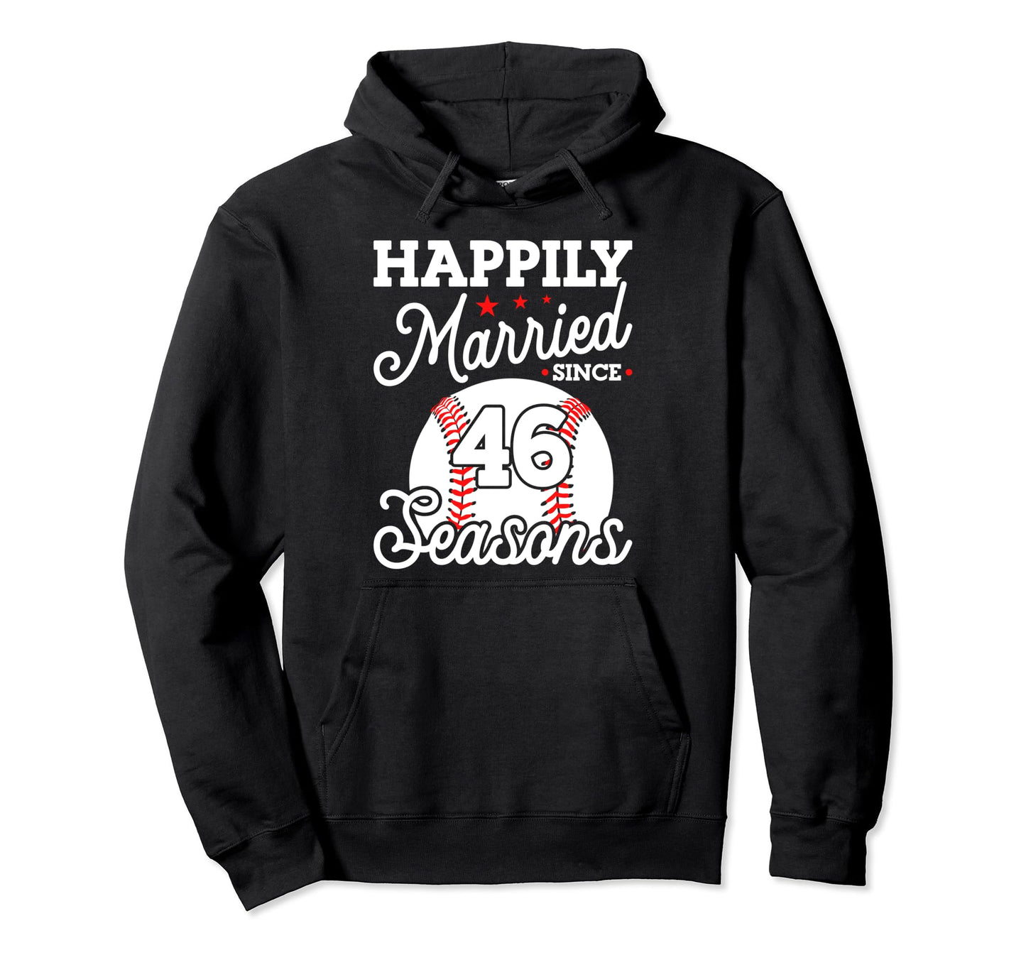 46Th Wedding Anniversary Baseball Hoodie - Aesthetic Graphic for Adults - T-Shirt, Sweatshirt, Hoodie