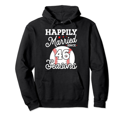46Th Wedding Anniversary Baseball Hoodie - Aesthetic Graphic for Adults - T-Shirt, Sweatshirt, Hoodie