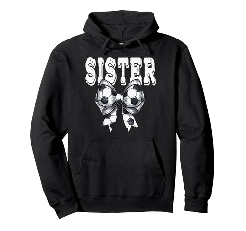 Coquette Soccer Bow Mom Sister Grandma Hoodie - Custom Art Print for Adults - T-Shirt, Sweatshirt, Hoodie