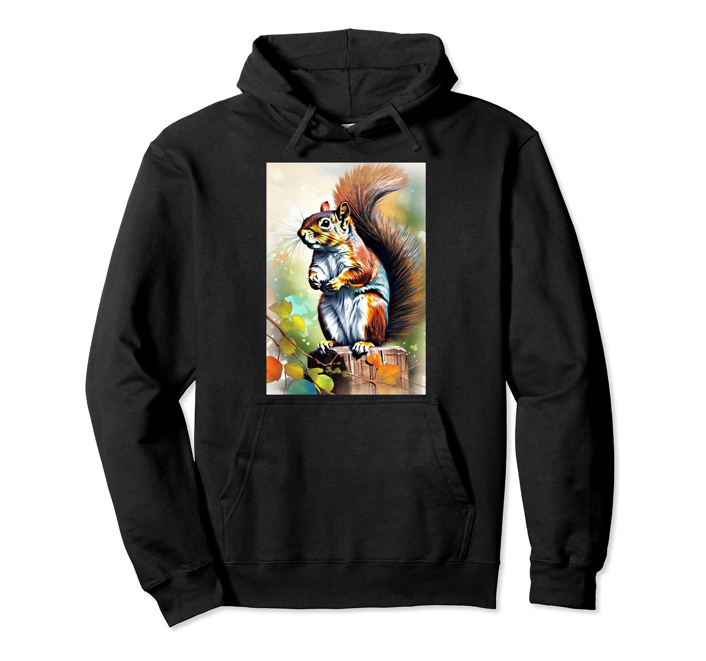 Squirrel Wildlife Nature Camping Hoodie - Unique Graphic Unisex - T-Shirt, Sweatshirt, Hoodie