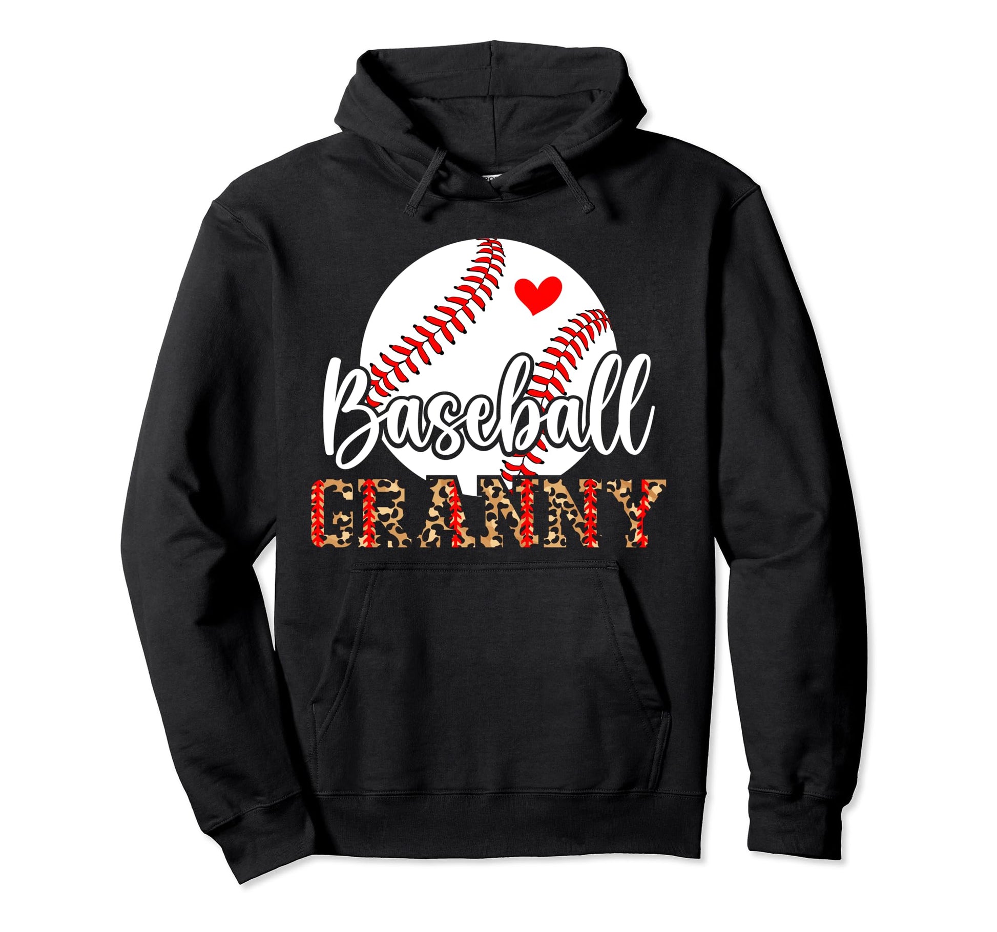 Baseball Granny Leopard Grandma Granny Hoodie - Streetwear Style Men Women - T-Shirt, Sweatshirt, Hoodie