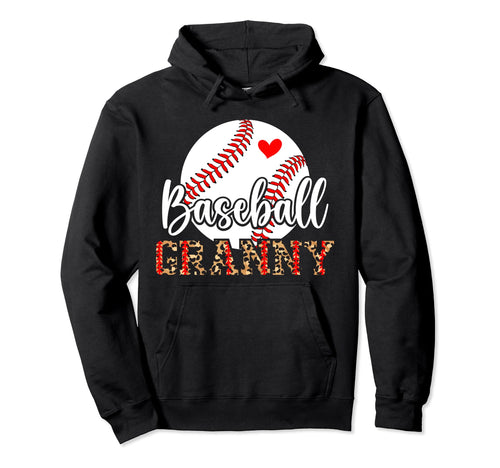 Baseball Granny Leopard Grandma Granny Hoodie - Streetwear Style Men Women - T-Shirt, Sweatshirt, Hoodie