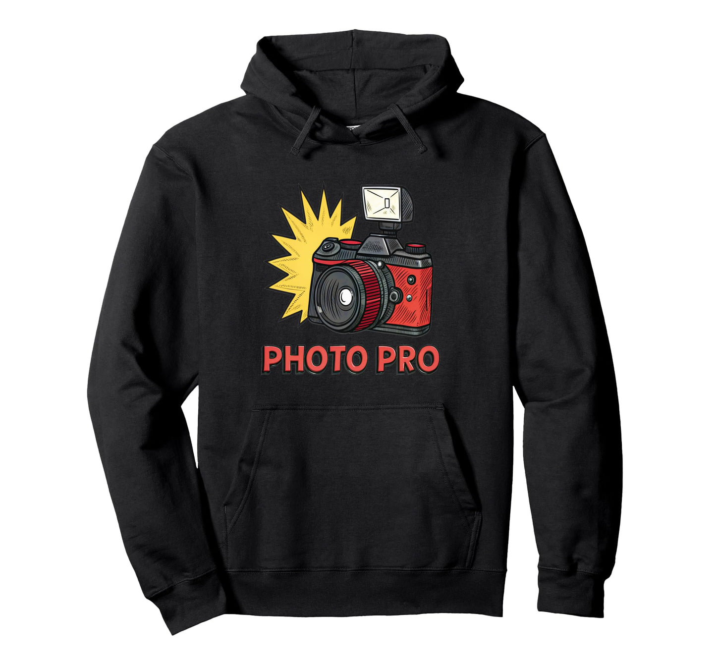 Camera Illustration Photo Pro Hoodie - Graphic Print for Adults - T-Shirt, Sweatshirt, Hoodie