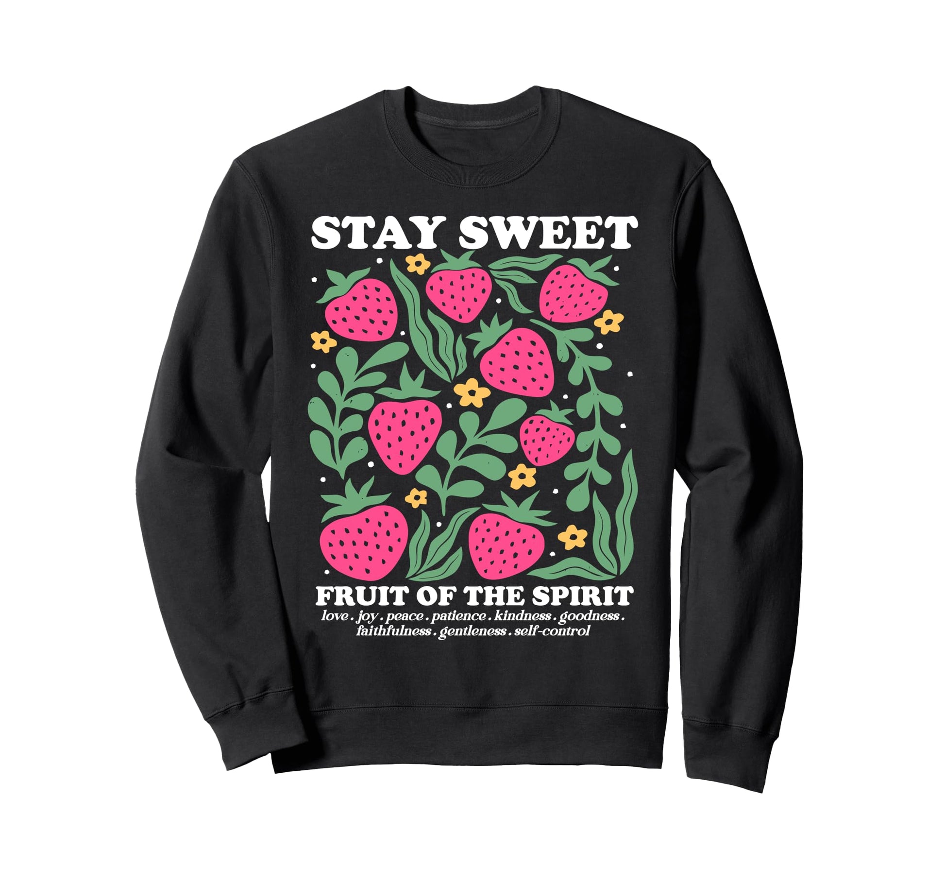 Boho Christian Strawberry Sweatshirt - Casual Everyday Wear Men Women - T-Shirt, Sweatshirt, Hoodie