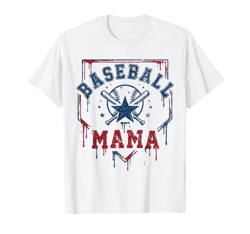 Baseball Mama Baseball Mom Mothers T-Shirt - Custom Art Print for Adults - T-Shirt, Sweatshirt, Hoodie