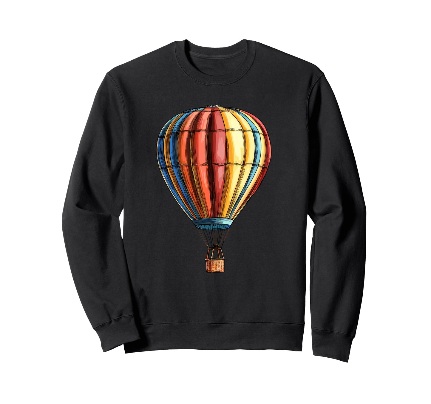 Colorful Hot Air Balloon Travel Sweatshirt - Custom Art Print Men Women - T-Shirt, Sweatshirt, Hoodie
