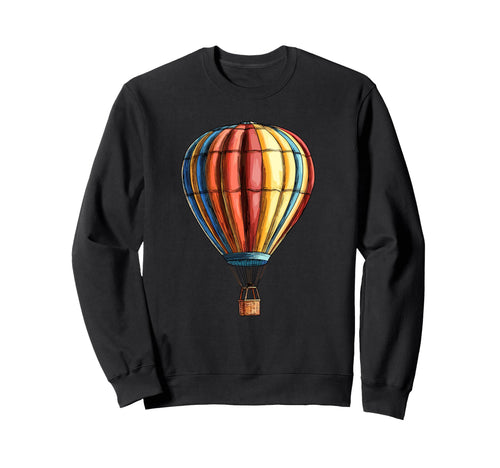 Colorful Hot Air Balloon Travel Sweatshirt - Custom Art Print Men Women - T-Shirt, Sweatshirt, Hoodie