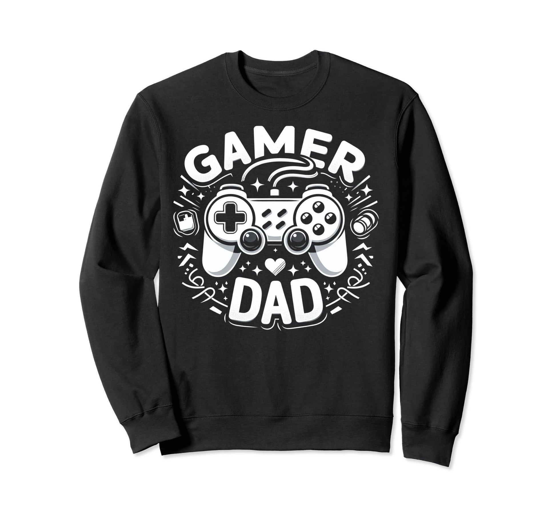 Gamer Dad Game Controller Sweatshirt - Casual Everyday Wear Men Women - T-Shirt, Sweatshirt, Hoodie