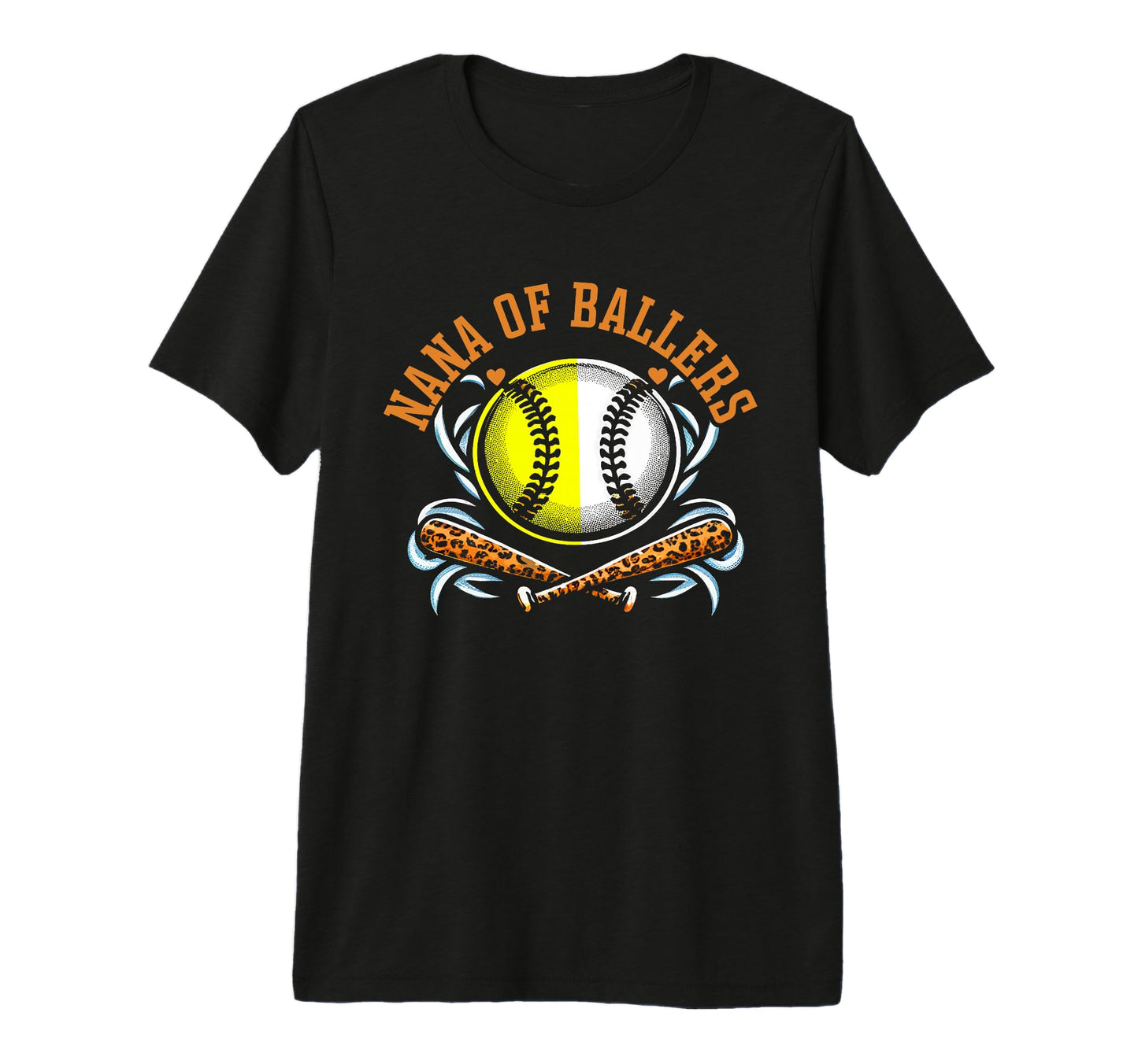 Nana Ballers Softball Baller Grandma T-Shirt - Trendy Graphic for Adults - T-Shirt, Sweatshirt, Hoodie