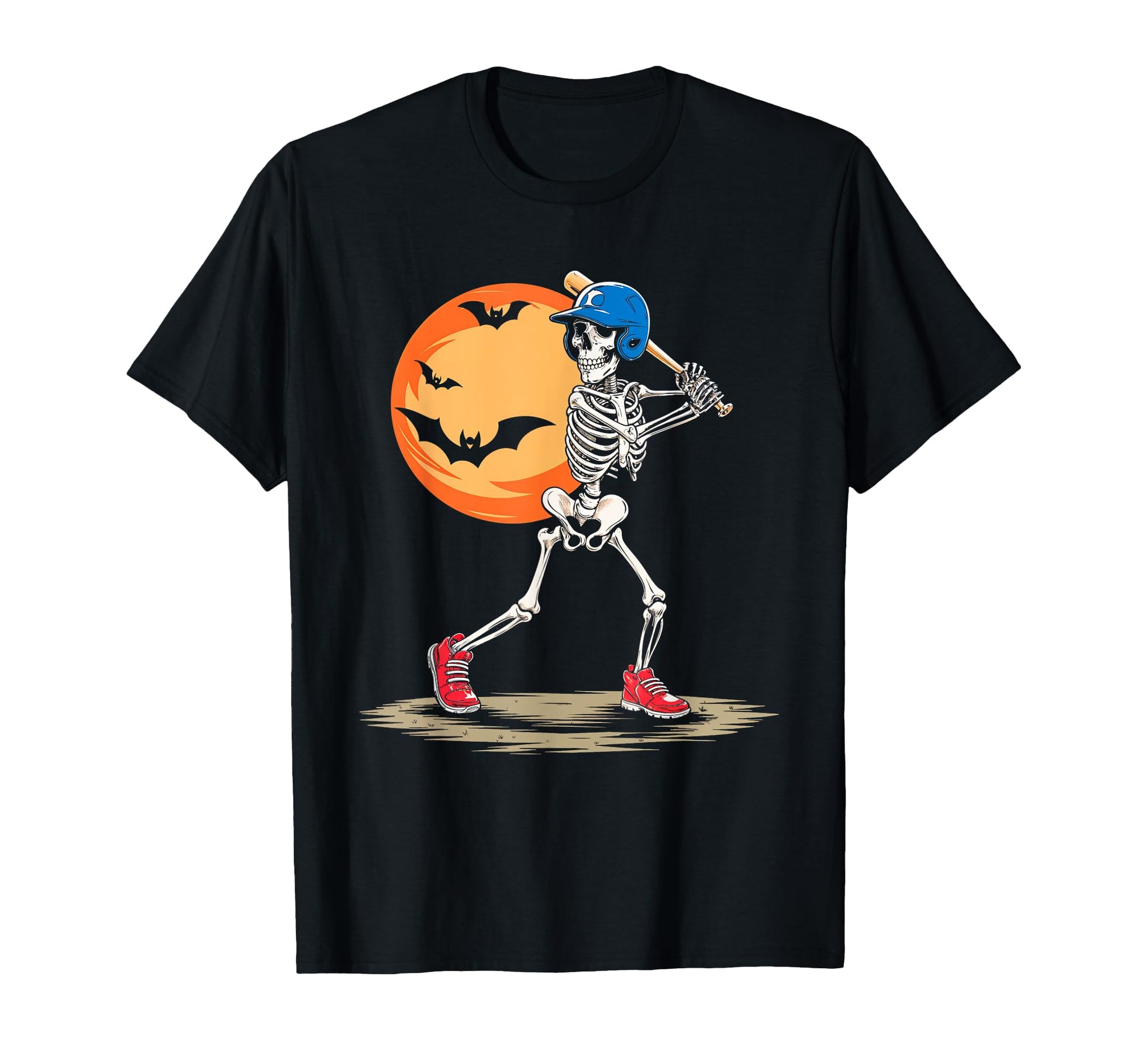 Skeleton Baseball Bats Halloween T-Shirt - Casual Everyday Wear Unisex - T-Shirt, Sweatshirt, Hoodie