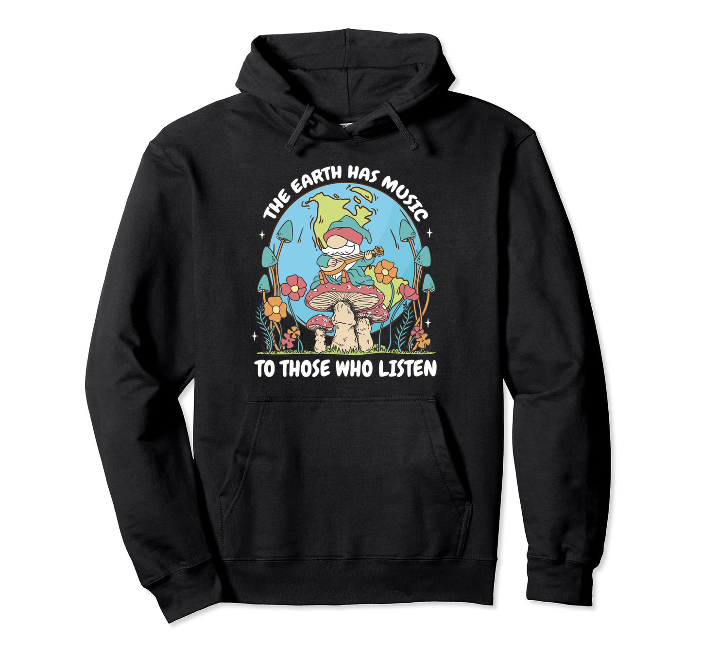 Hippie Gnome Mushrooms 70S Groovy Hippy Hoodie - Trendy Graphic Men Women - T-Shirt, Sweatshirt, Hoodie