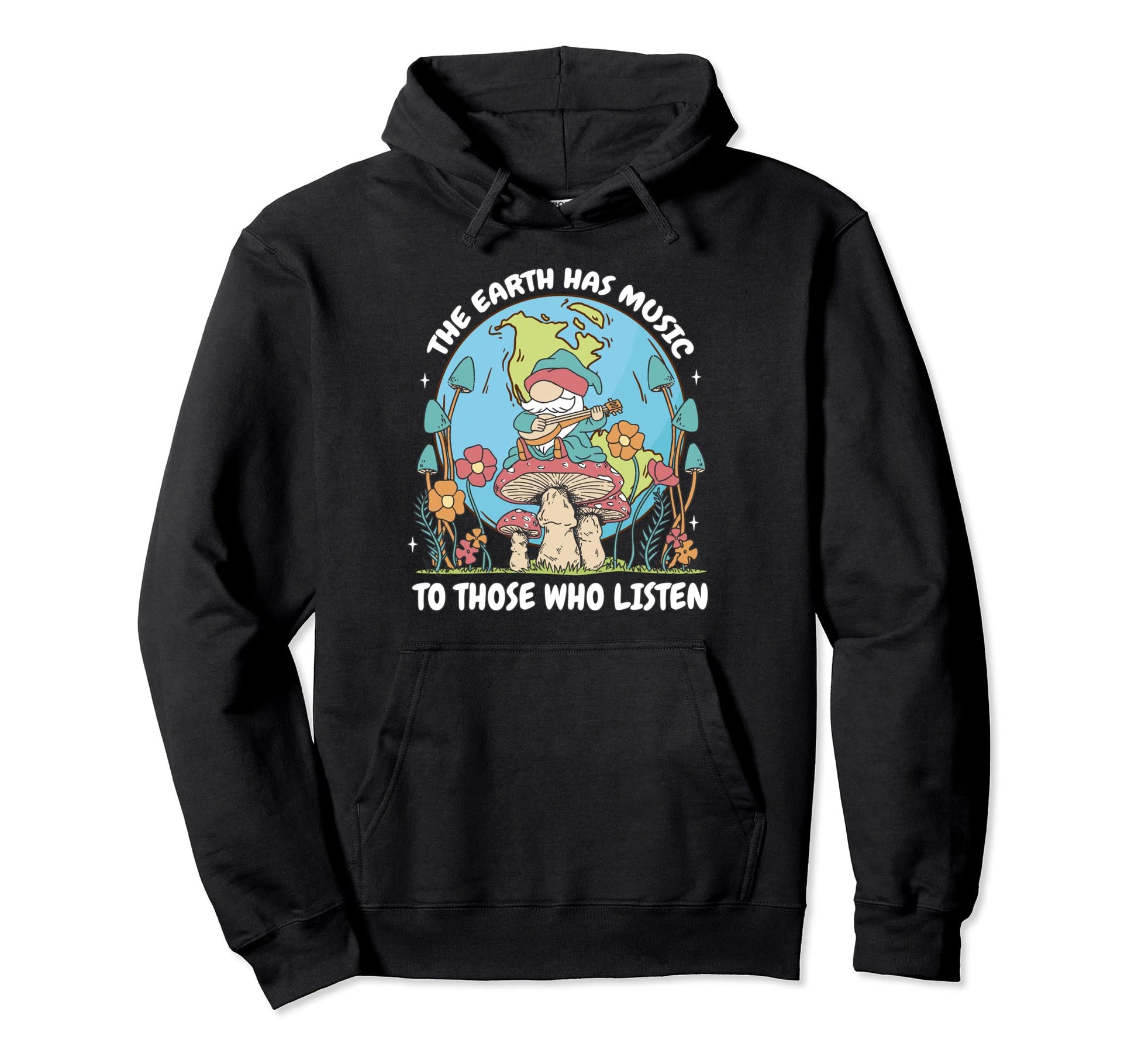 Hippie Gnome Mushrooms 70S Groovy Hippy Hoodie - Trendy Graphic Men Women - T-Shirt, Sweatshirt, Hoodie