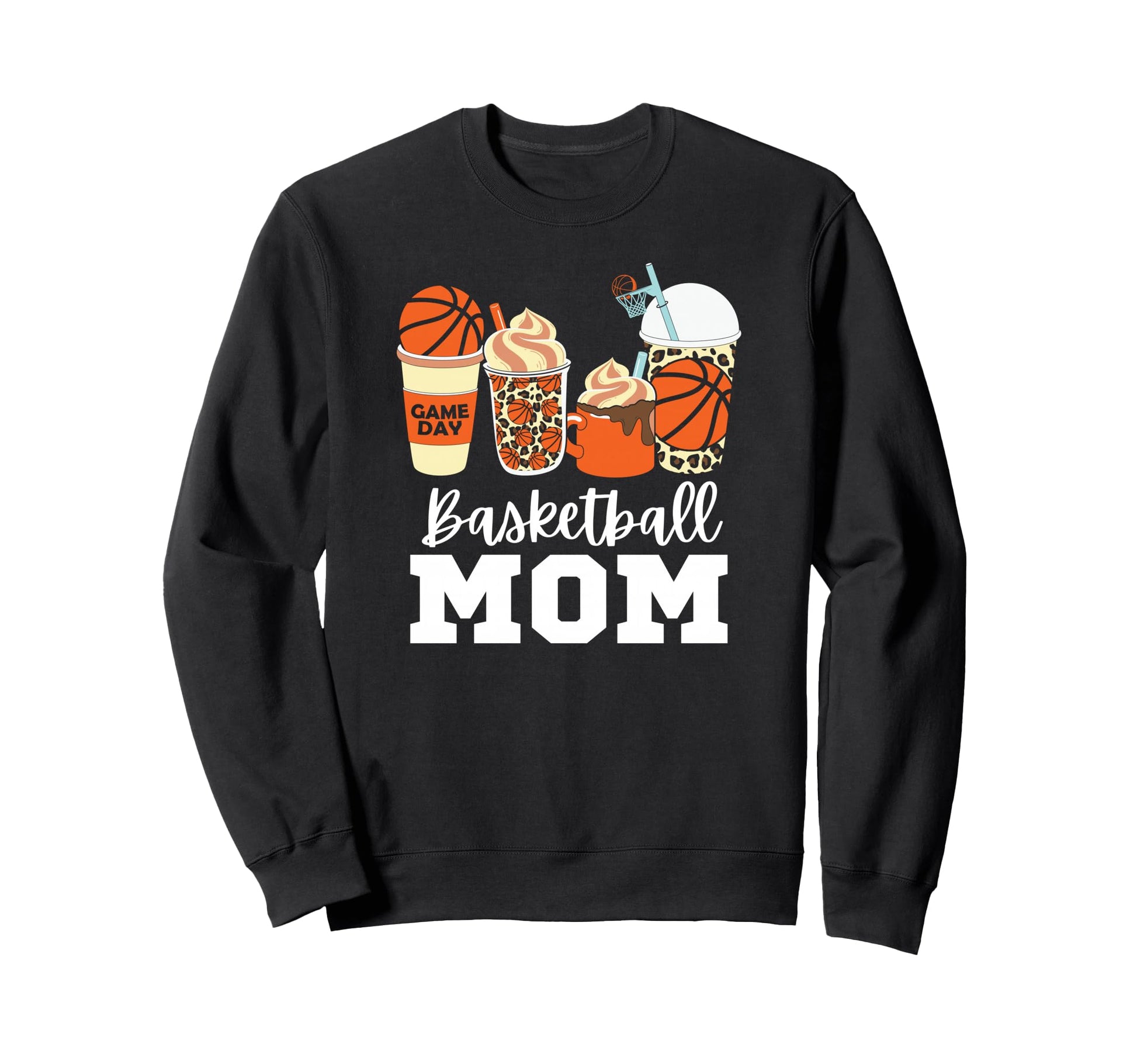 Basketball Mom Proud Hoops Game Day Sweatshirt - Novelty Apparel Men Women - T-Shirt, Sweatshirt, Hoodie
