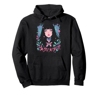 Goth Grunge Demon Anime Waifu Hoodie - Casual Everyday Wear for Adults - T-Shirt, Sweatshirt, Hoodie