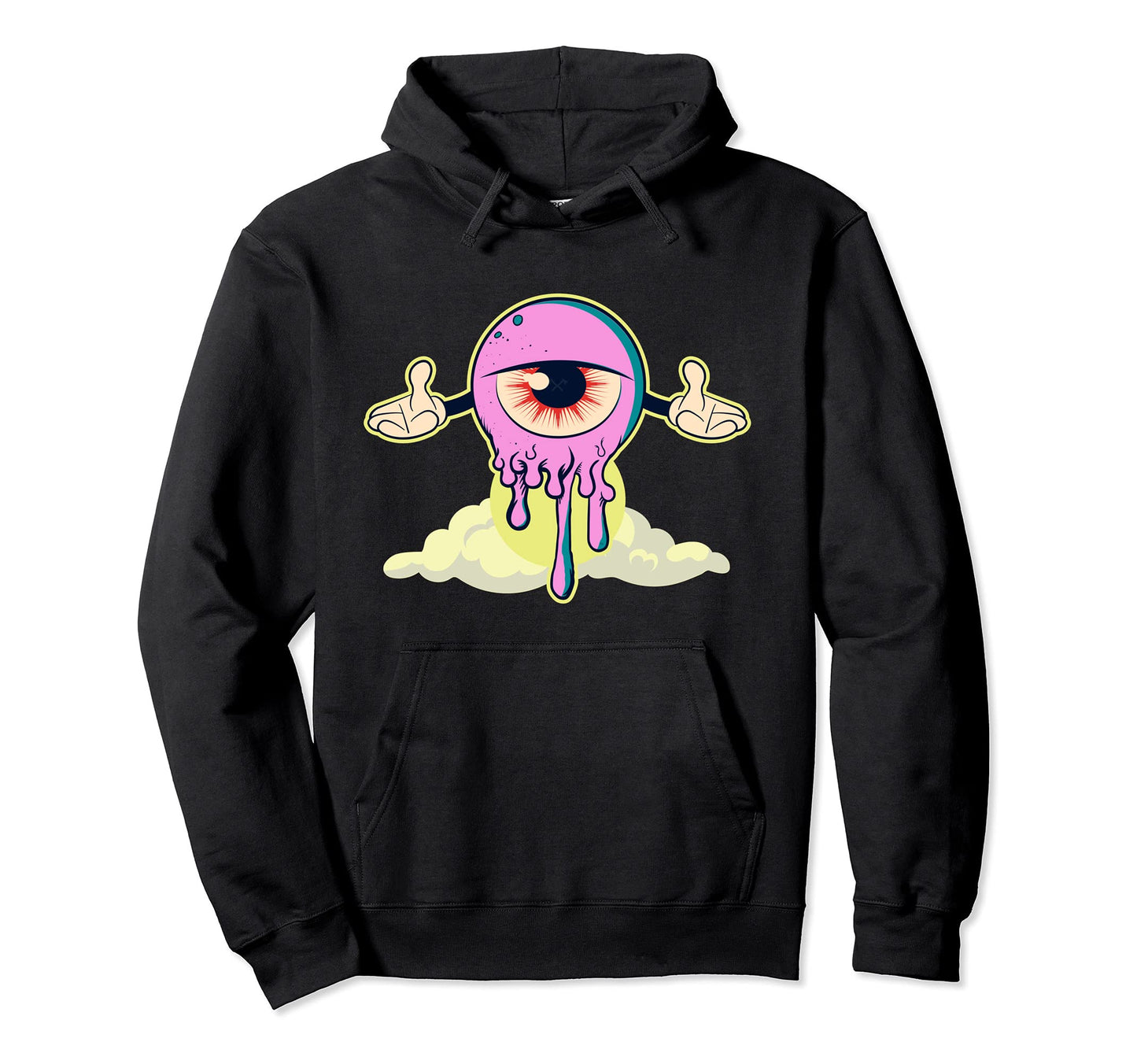 Kowai Eye Vaporwave Anime Manga Hoodie - Fun Novelty Design Men Women - T-Shirt, Sweatshirt, Hoodie