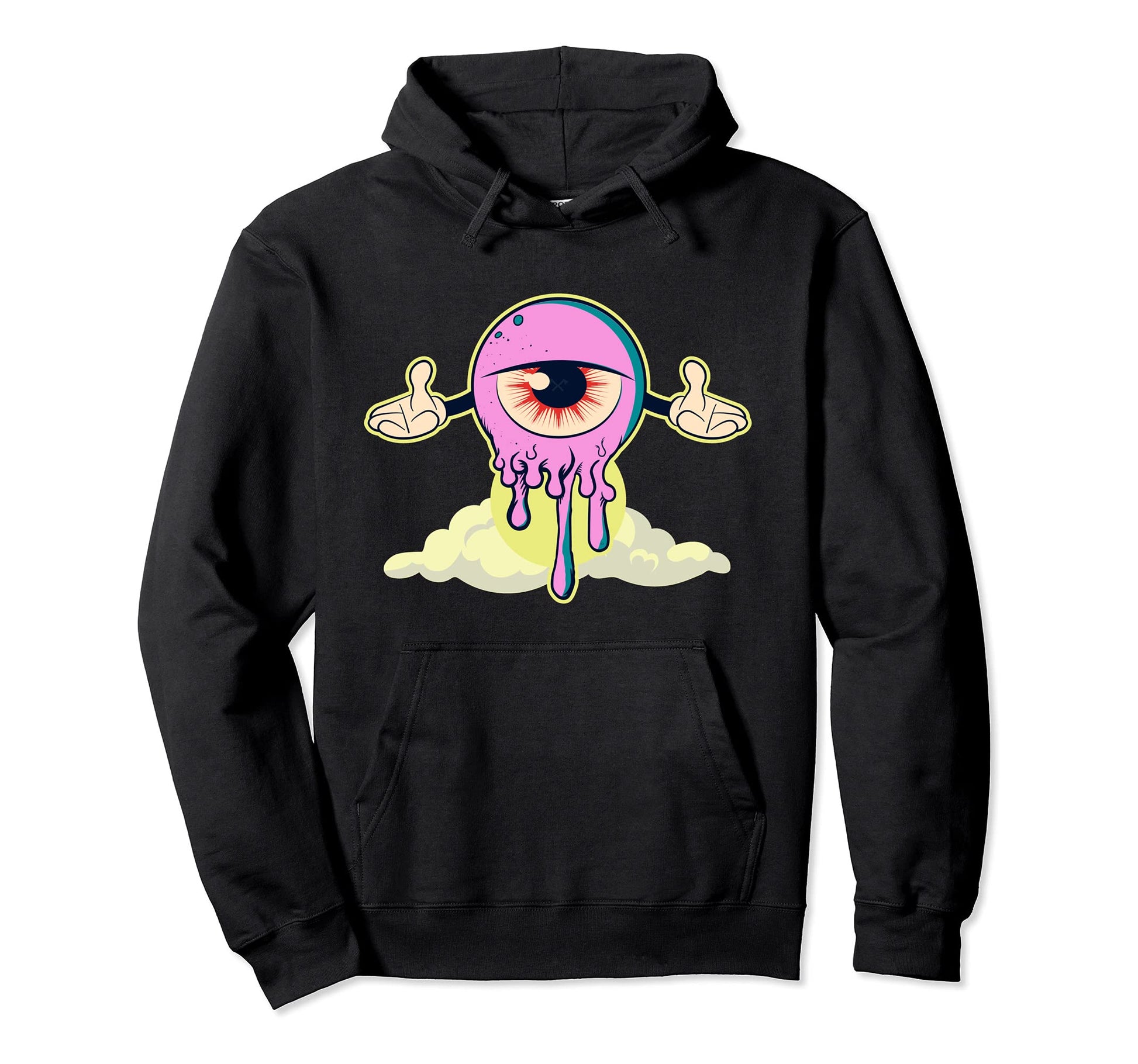Kowai Eye Vaporwave Anime Manga Hoodie - Fun Novelty Design Men Women - T-Shirt, Sweatshirt, Hoodie