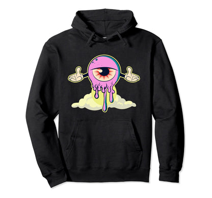 Kowai Eye Vaporwave Anime Manga Hoodie - Fun Novelty Design Men Women - T-Shirt, Sweatshirt, Hoodie